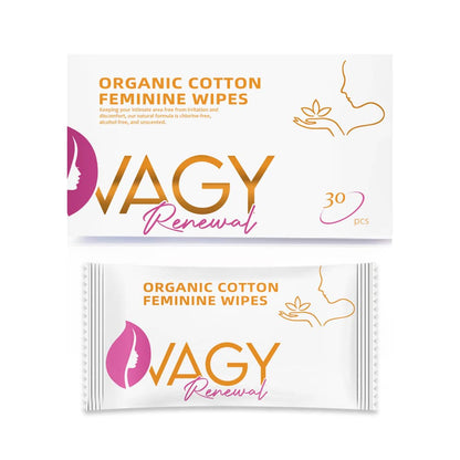 Organic Cotton Feminine Wipes | Vagy Renewal - Gentle Intimate Care